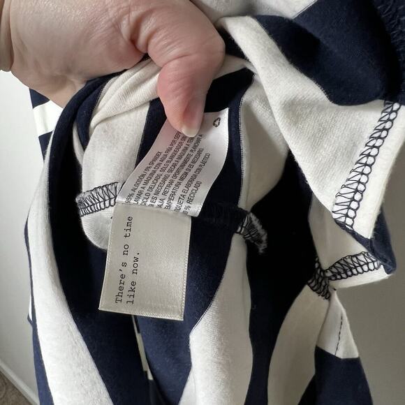 A New Day Dress Womens XXL Blue White Stripe Midi Nautical - Picture 6 of 9